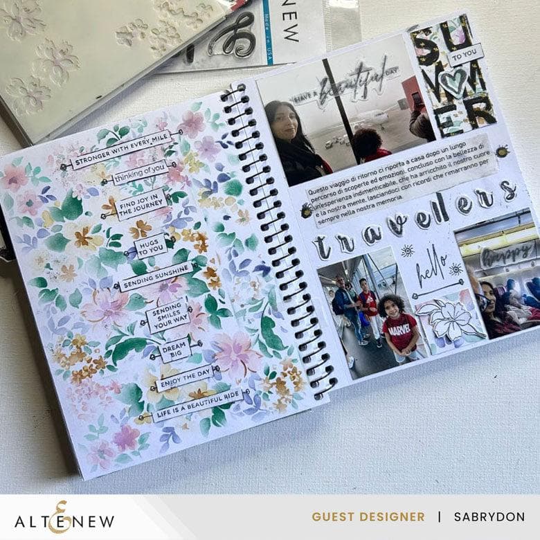 Stencil Art: Ditsy Flowers Wallpaper Layering Stencil Set (7 in 1)