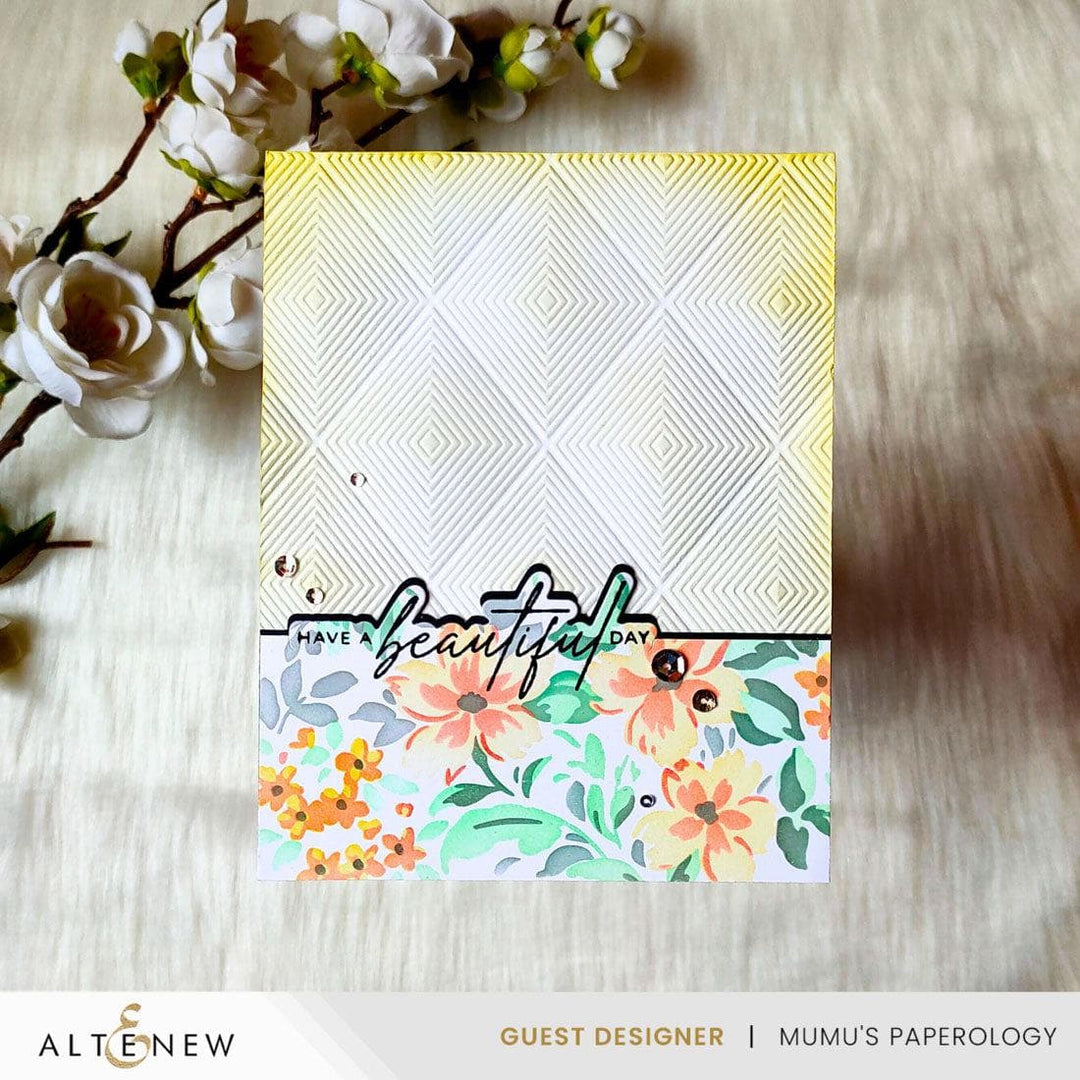 Stencil Art: Ditsy Flowers Wallpaper Layering Stencil Set (7 in 1)