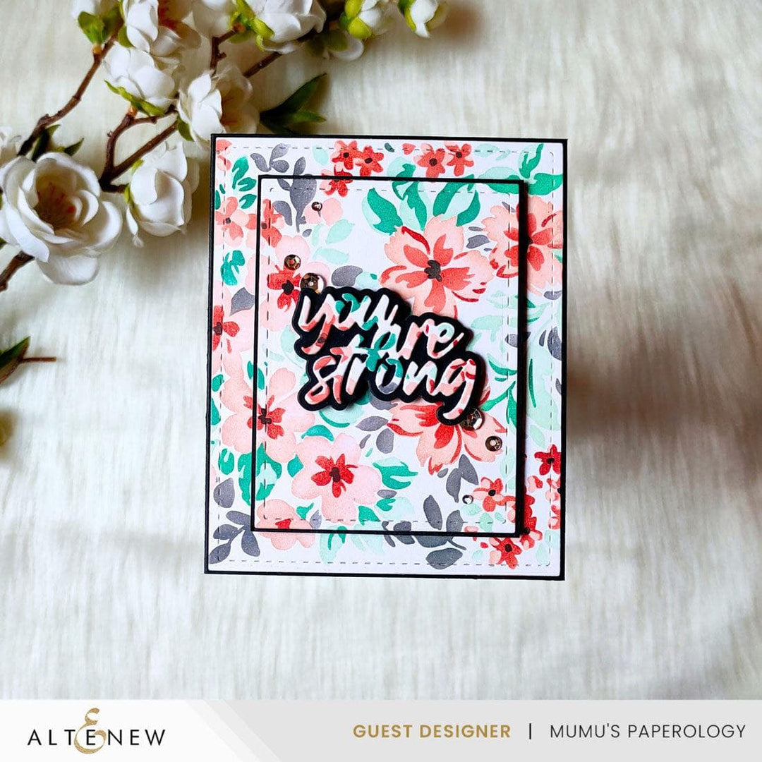 Stencil Art: Ditsy Flowers Wallpaper Layering Stencil Set (7 in 1)