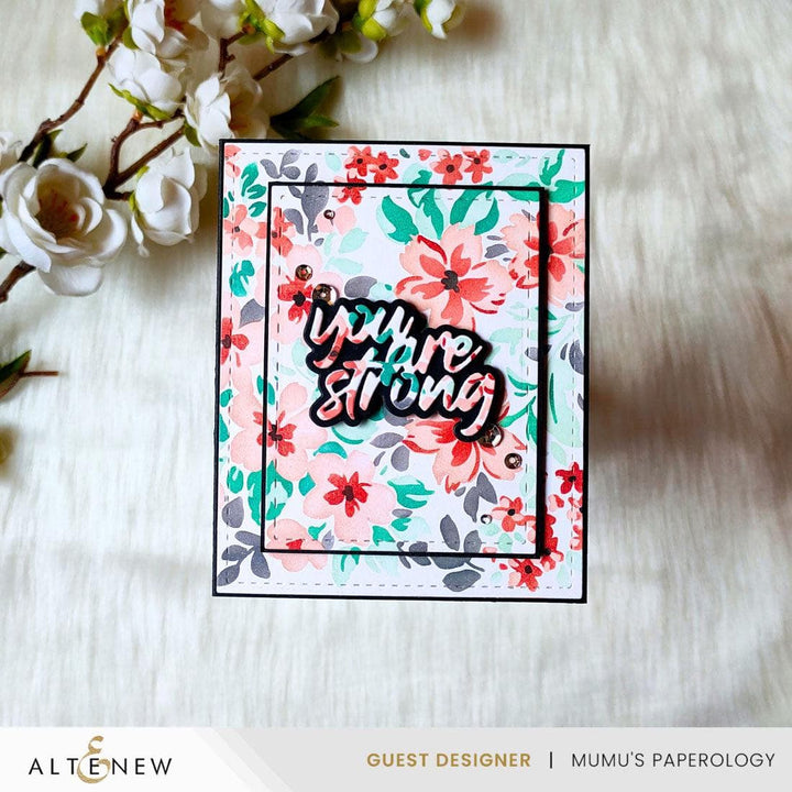 Stencil Art: Ditsy Flowers Wallpaper Layering Stencil Set (7 in 1)