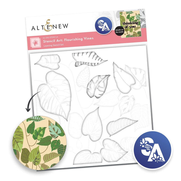 Stencil Art: Flourishing Vines Layering Stencil Set (6 in 1)