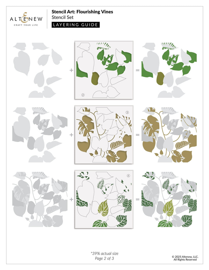 Stencil Art: Flourishing Vines Layering Stencil Set (6 in 1)