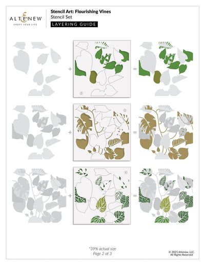 Stencil Art: Flourishing Vines Layering Stencil Set (6 in 1)