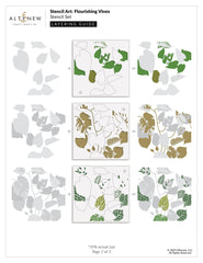 Stencil Art: Flourishing Vines Layering Stencil Set (6 in 1)
