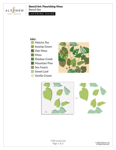 Stencil Art: Flourishing Vines Layering Stencil Set (6 in 1)
