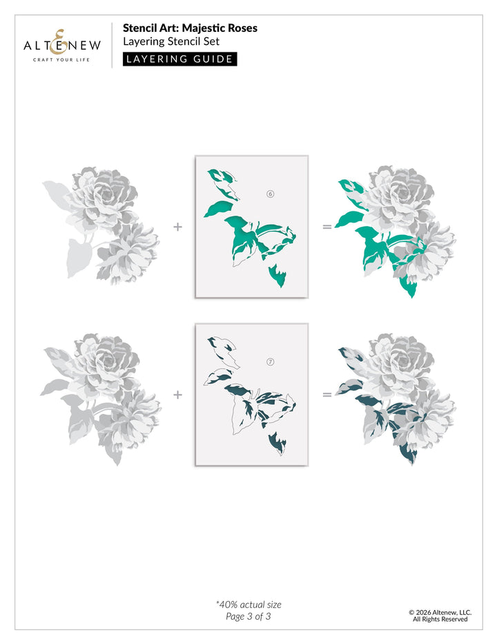 Stencil Art: Majestic Roses Layering Stencil Set (7 in 1)