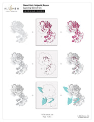 Stencil Art: Majestic Roses Layering Stencil Set (7 in 1)