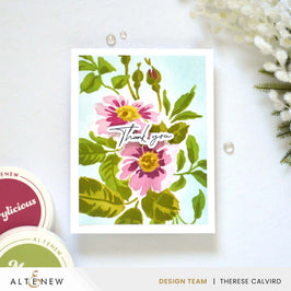 Stencil Art: Playful Watercolor Flowers Layering Stencil Set (6 in 1)