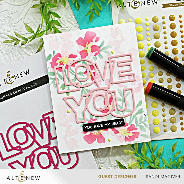 Stencil Art: Playful Watercolor Flowers Layering Stencil Set (6 in 1)