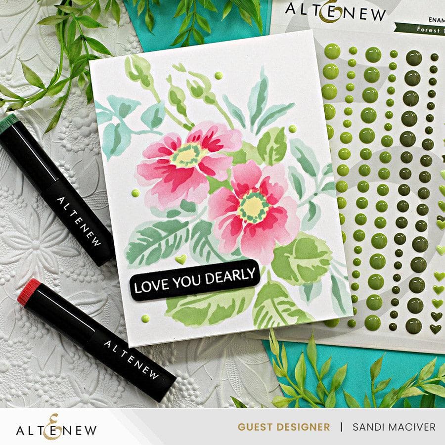 Stencil Art: Playful Watercolor Flowers Layering Stencil Set (6 in 1)