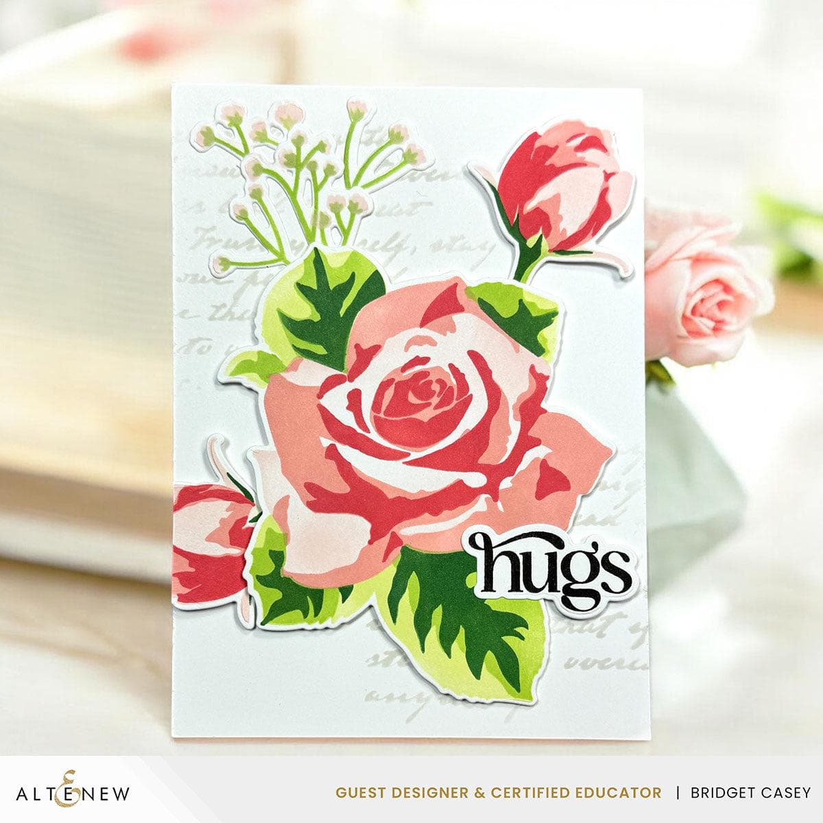Stencil Art: Romantic Roses Layering Stencil Set (6 in 1) | Altenew