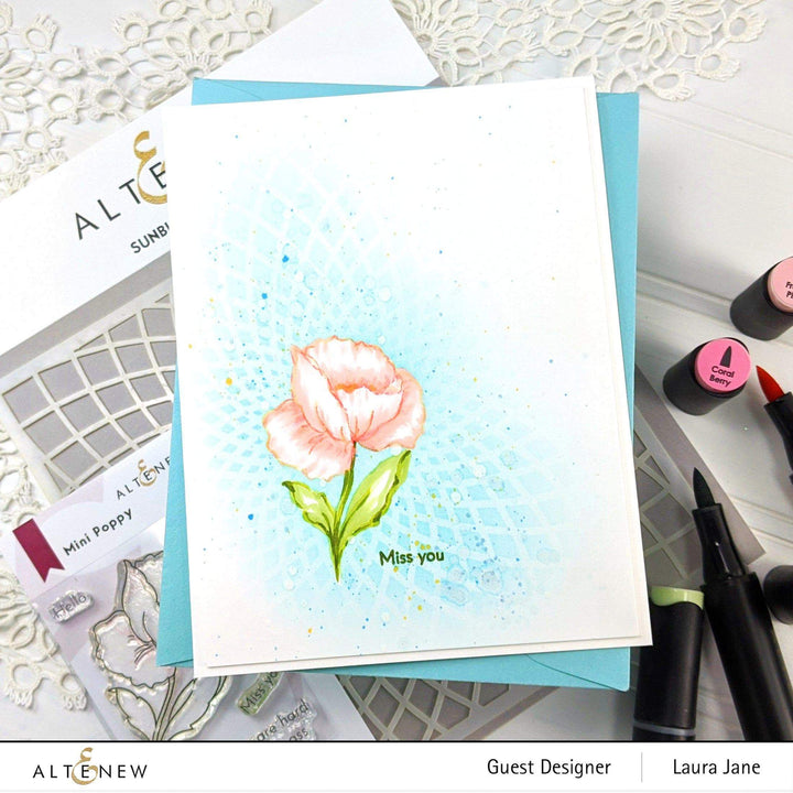 Photocentric Stencil Sunburst Stencil