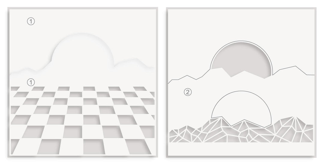 Sunset Horizon Stencil Set (2 in 1)