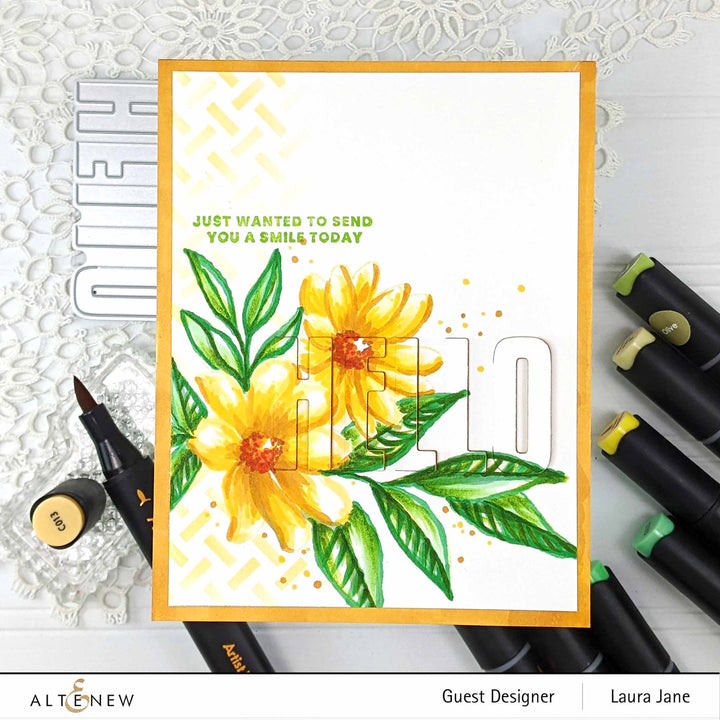 Sweet Bouquet Simple Coloring Layering Stencil Set 3 In 1