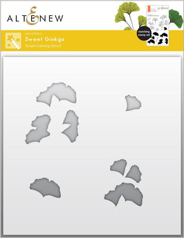 Photocentric Stencil Sweet Ginkgo Simple Coloring Stencil