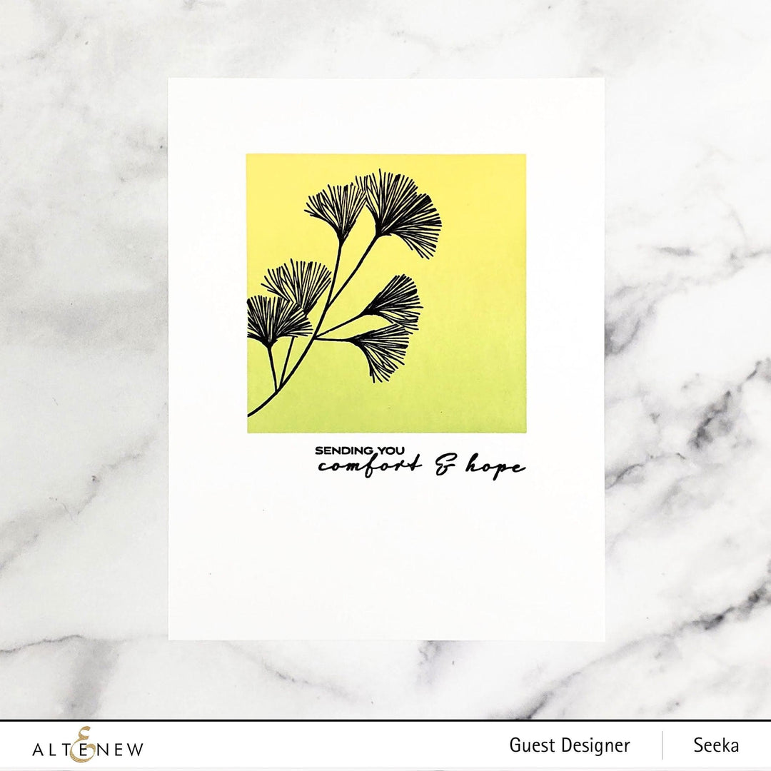 Photocentric Stencil Sweet Ginkgo Simple Coloring Stencil