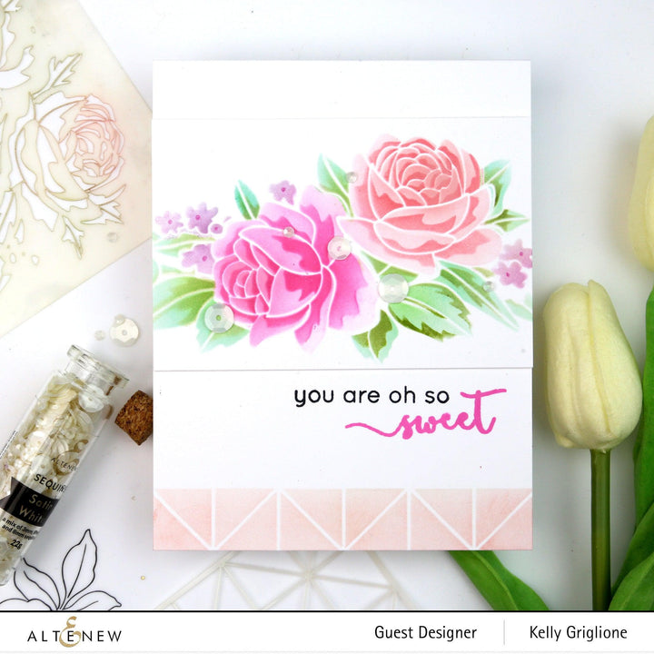 Photocentric Stencil Sweet Spring Stencil