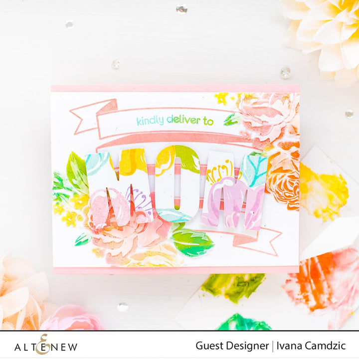 Photocentric Stencil Sweet Spring Stencil