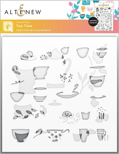 EXP Factors Stencil Tea Time Layering Stencil Set (2 in 1)