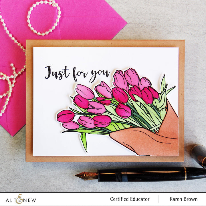 EXP Factors Stencil Timeless Tulips Simple Coloring Stencil Set (3 in 1)