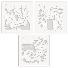 EXP Factors Stencil Timeless Tulips Simple Coloring Stencil Set (3 in 1)