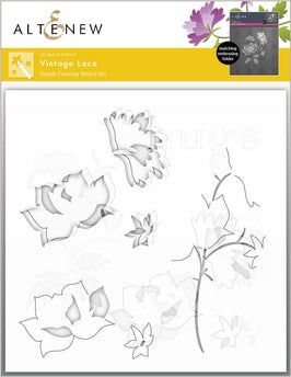 EXP Factors Stencil Vintage Lace Simple Coloring Stencil Set (3 in 1)