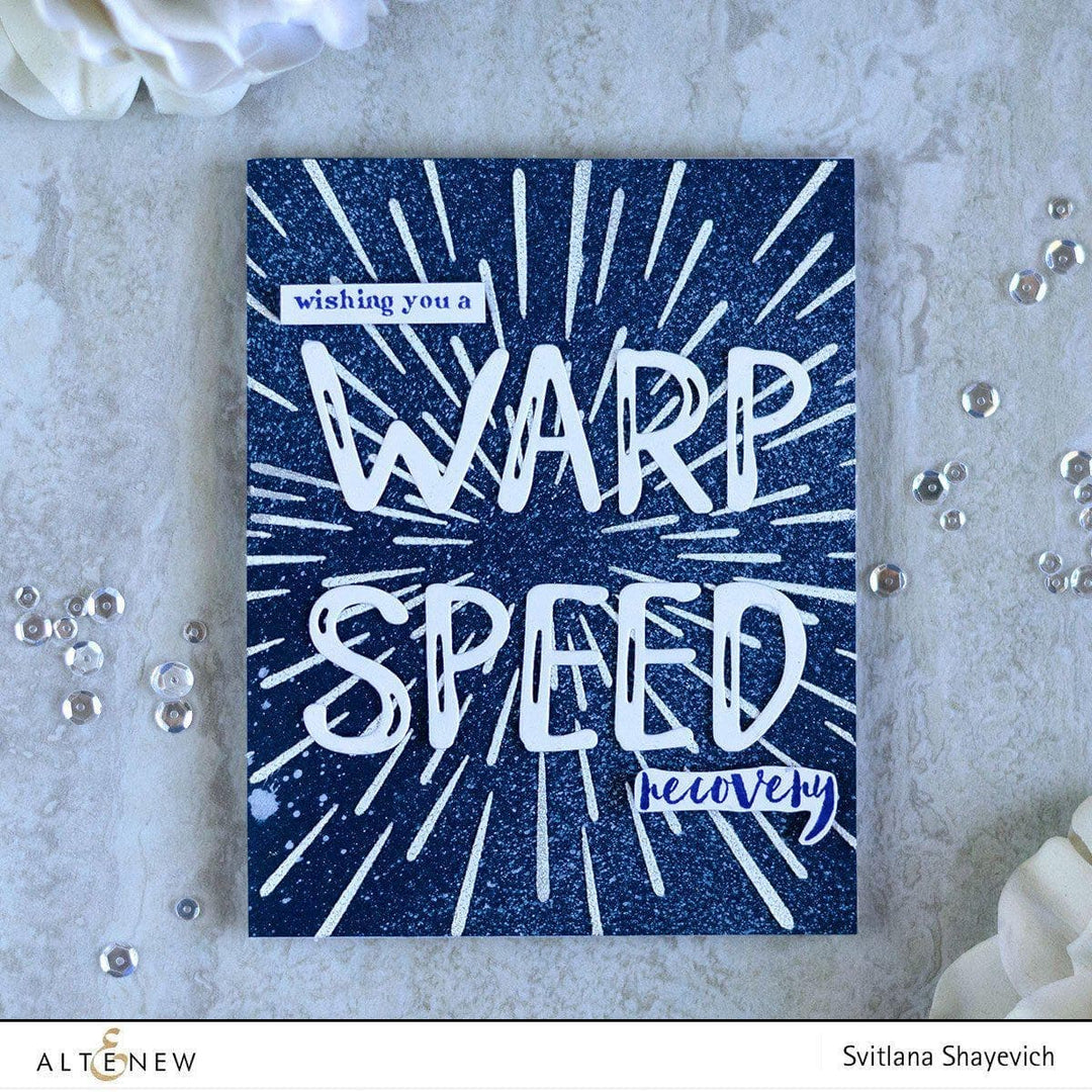 Photocentric Stencil Warp Speed Stencil