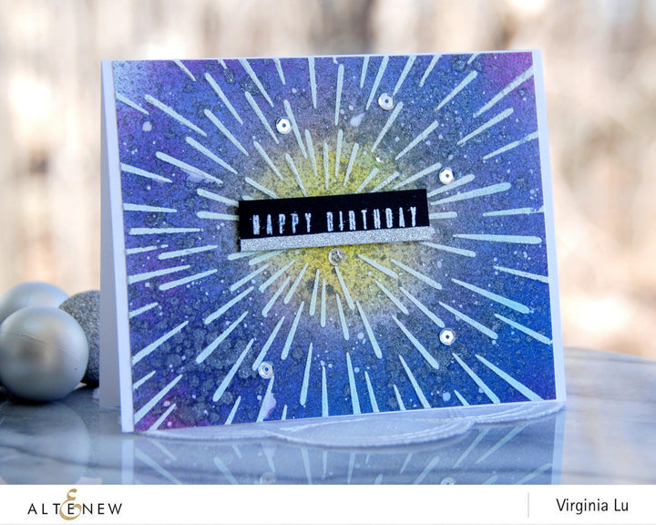 Photocentric Stencil Warp Speed Stencil