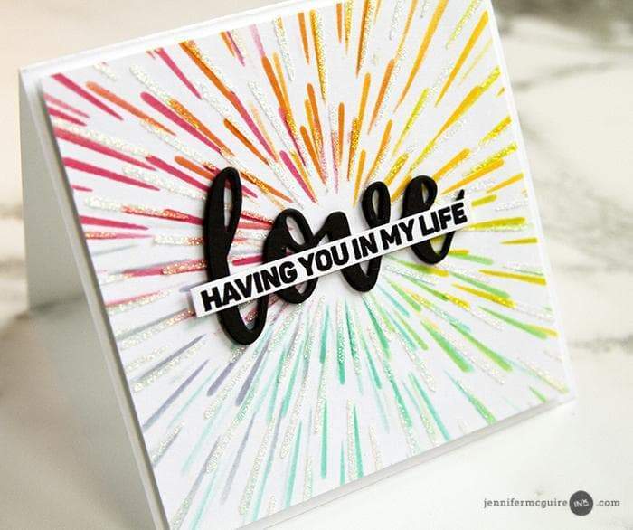 Photocentric Stencil Warp Speed Stencil