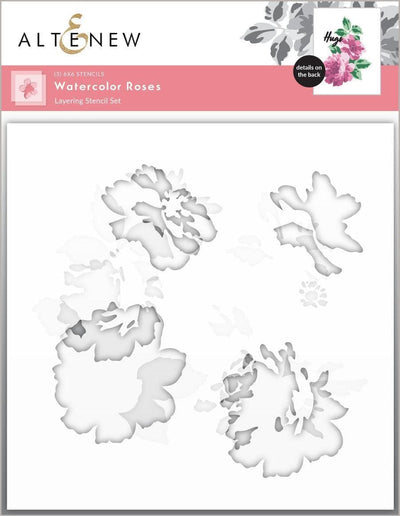 Watercolor Roses Layering Stencil Set (3 in 1)