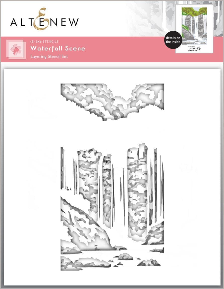 Waterfall Scene Layering Stencil Set (5 in 1)