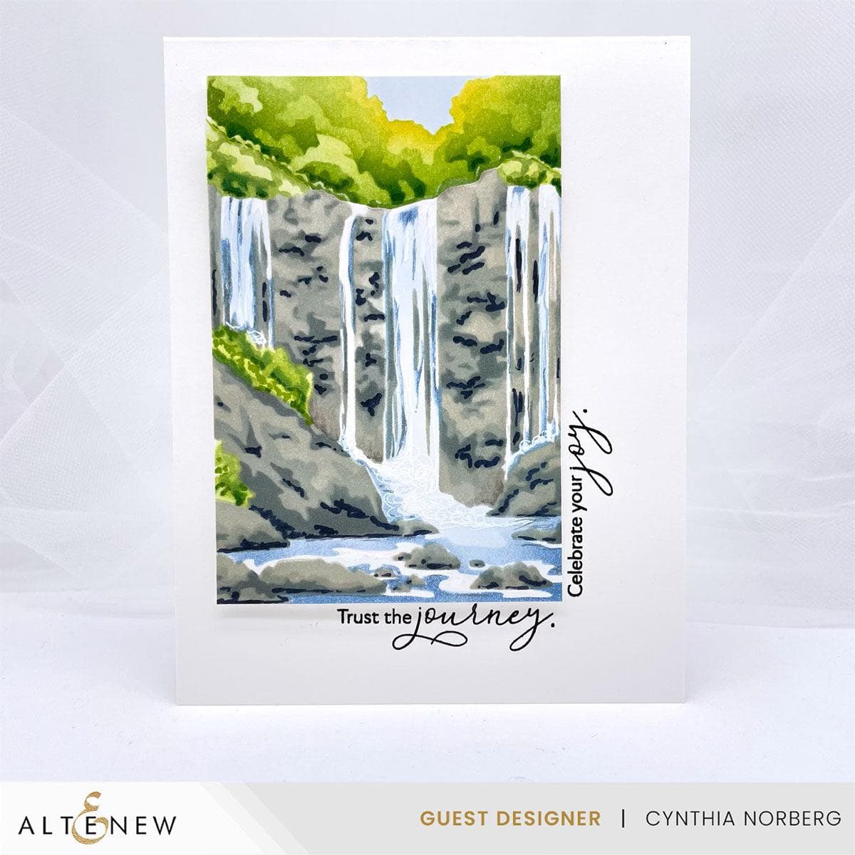 Waterfall Scene Layering Stencil Set (5 in 1)