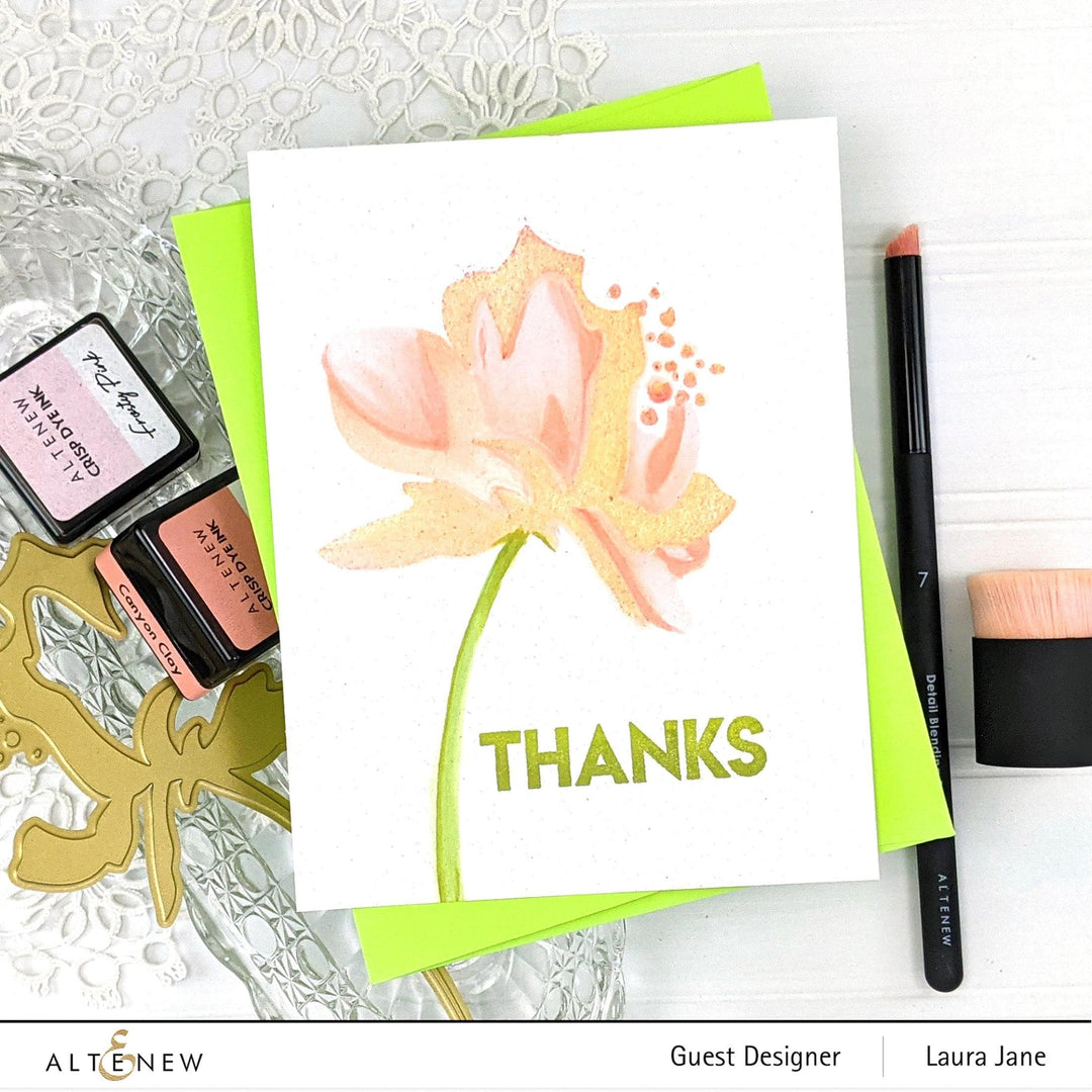 EXP Factors Stencil Whimsical Peony Simple Coloring Stencil