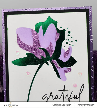 EXP Factors Stencil Whimsical Peony Simple Coloring Stencil