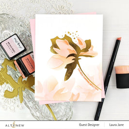 EXP Factors Stencil Whimsical Peony Simple Coloring Stencil