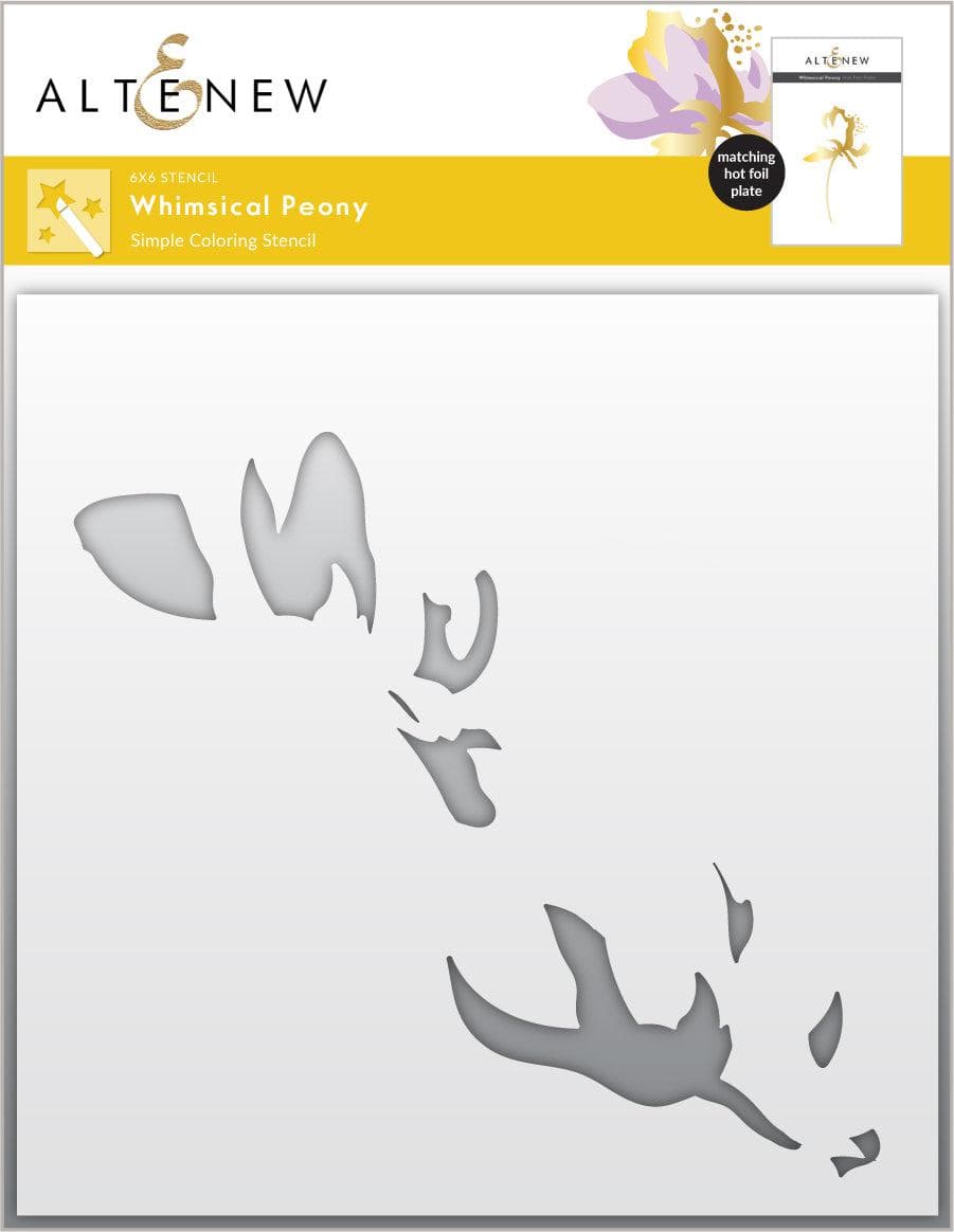 EXP Factors Stencil Whimsical Peony Simple Coloring Stencil