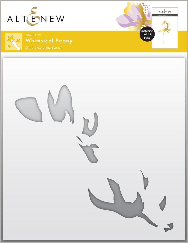 EXP Factors Stencil Whimsical Peony Simple Coloring Stencil