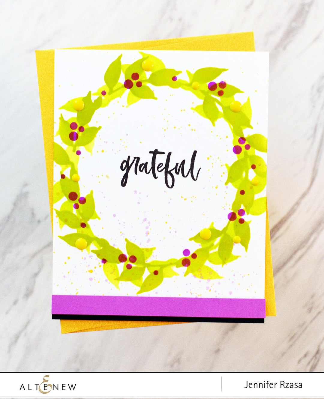 Photocentric Stencil Wonderful Wreath Stencil