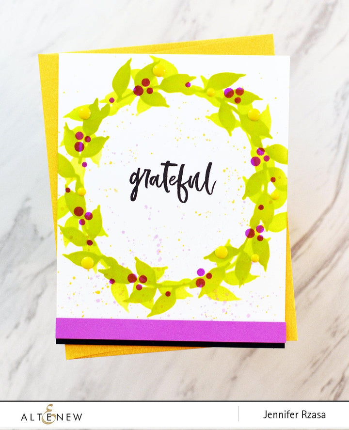 Photocentric Stencil Wonderful Wreath Stencil