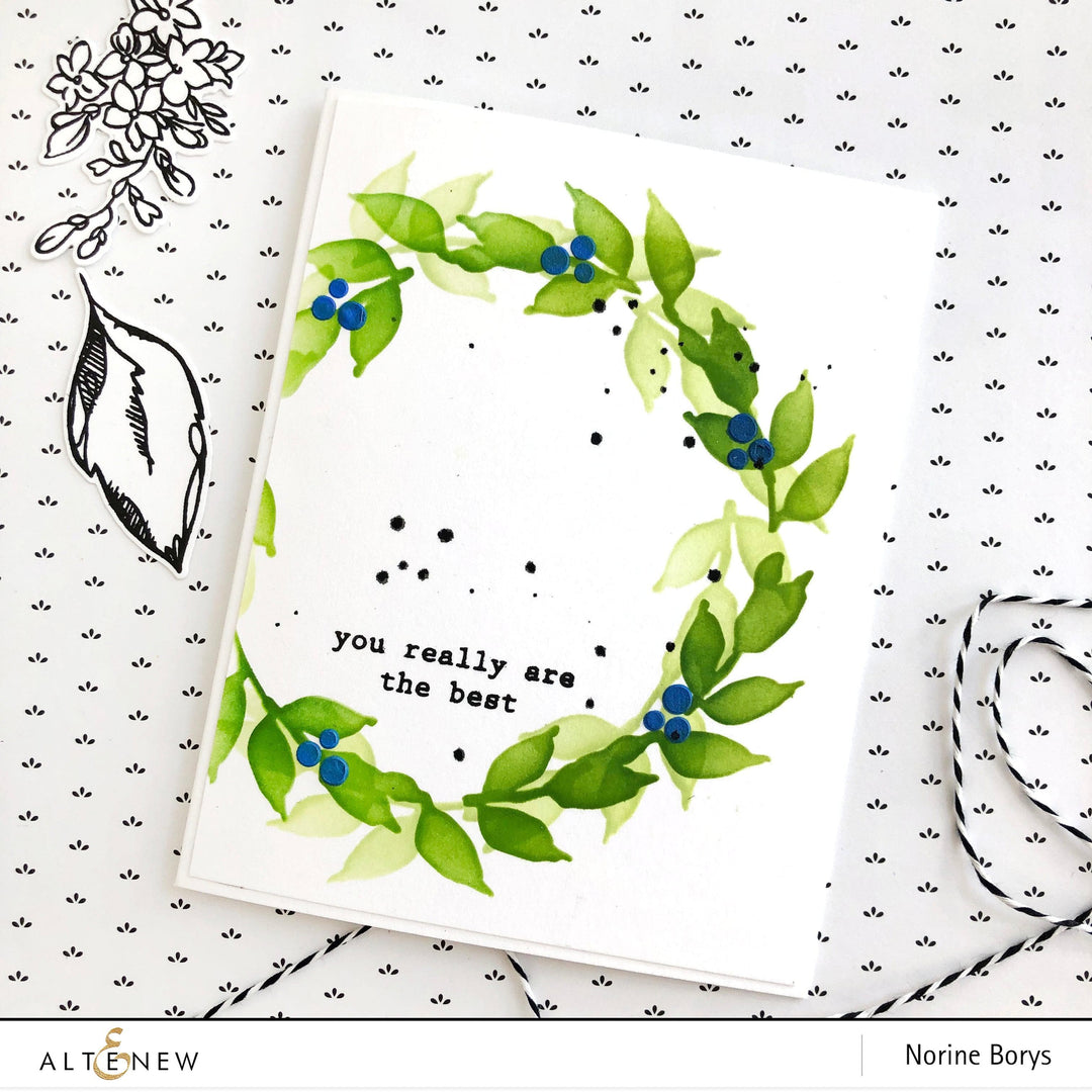 Photocentric Stencil Wonderful Wreath Stencil