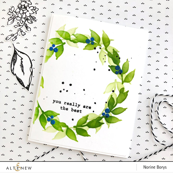 Photocentric Stencil Wonderful Wreath Stencil