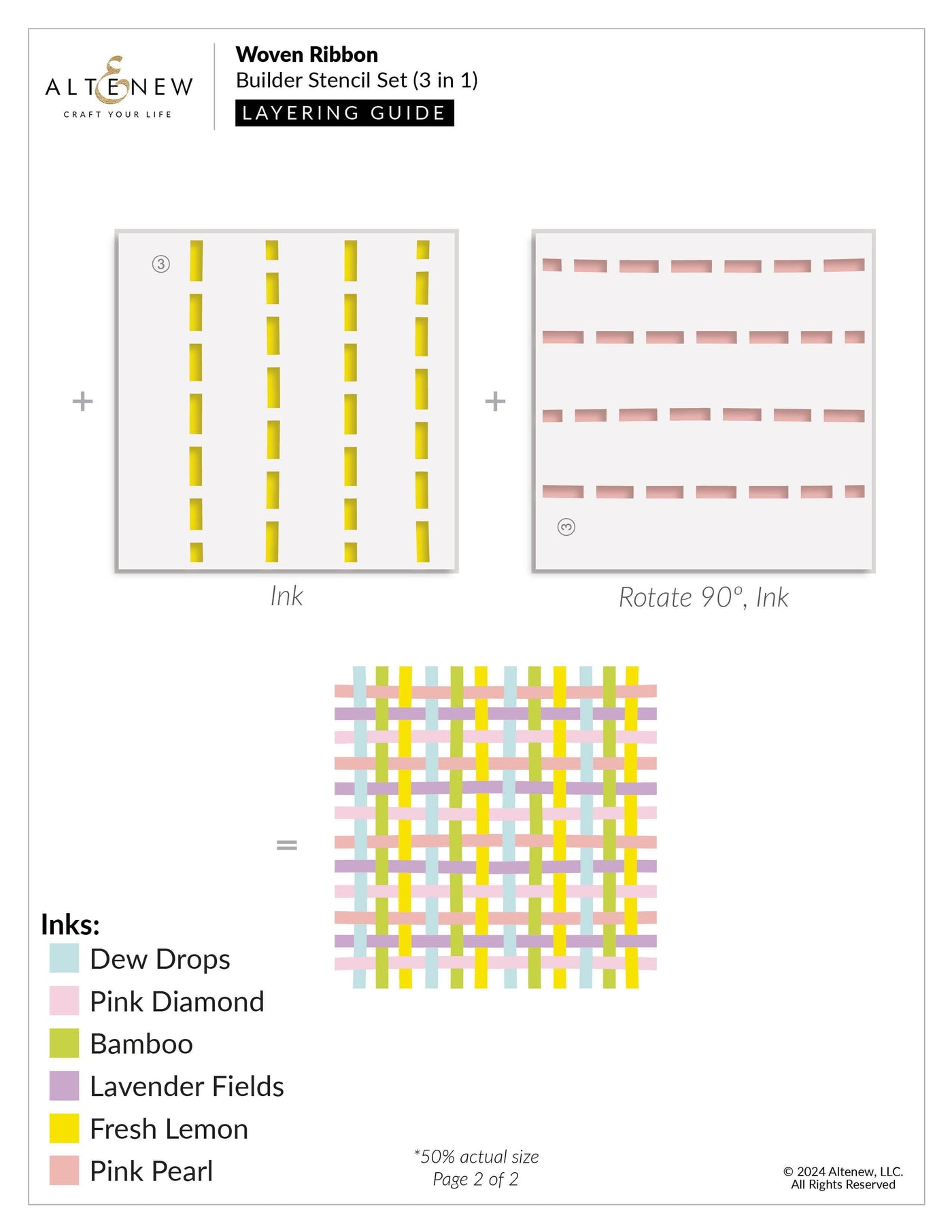 Woven Ribbon Builder Stencil Set (3 in 1)