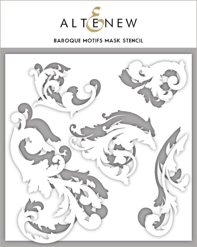 Photocentric Stencil Baroque Motifs Mask Stencil