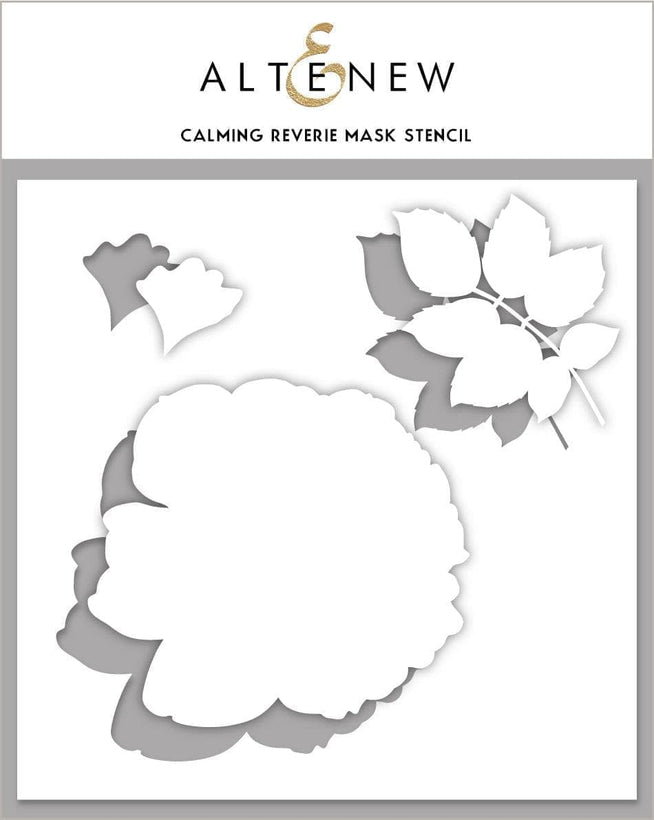 Altenew Calming Reverie Mask Stencil featuring intricate floral and abstract patterns for mixed media crafting and art projects.