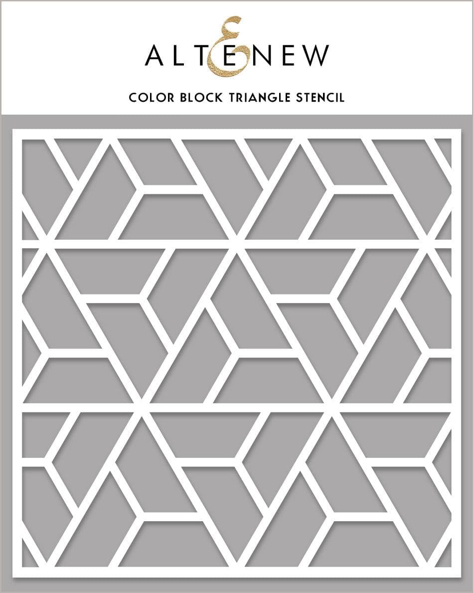 Photocentric Stencil Color Block Triangle Stencil