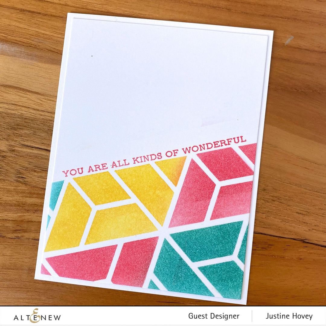 Photocentric Stencil Color Block Triangle Stencil
