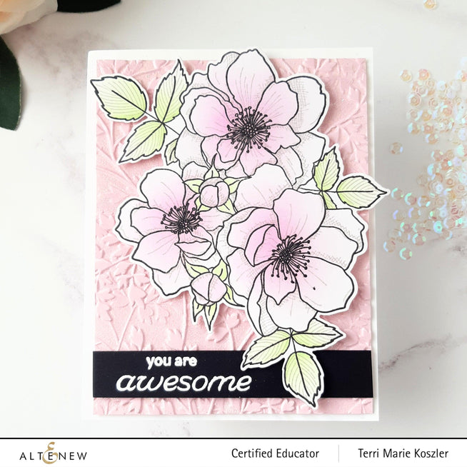EXP Factors Stencil Fairy Tale Florals Simple Coloring Stencil Set (2 in 1)