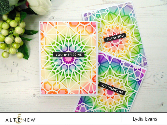 Photocentric Stencil Z - Layered Kaleidoscope Stencil A