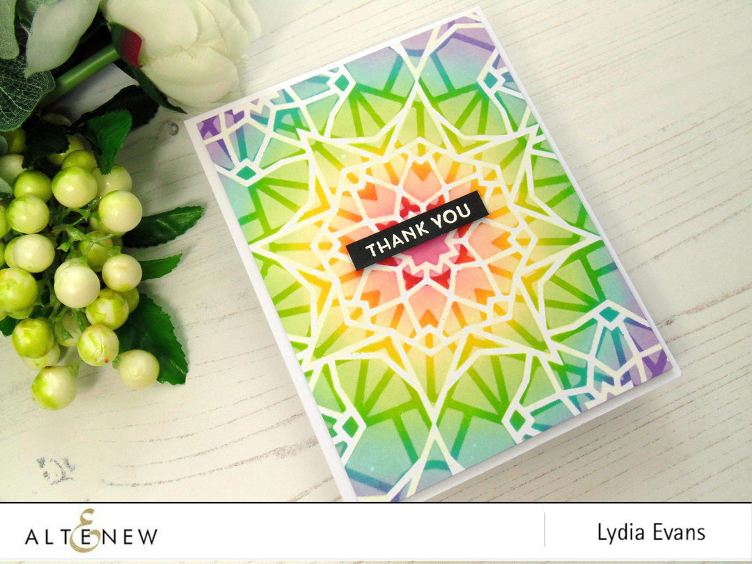 Photocentric Stencil Z - Layered Kaleidoscope Stencil A