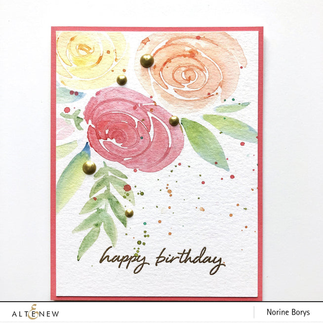 Photocentric Stencil Rose Bouquet Stencil